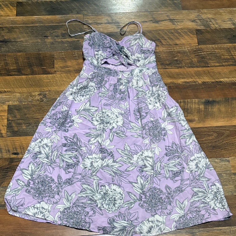 Bardot Ibiza Cutout Floral Midi Dress in lavender
